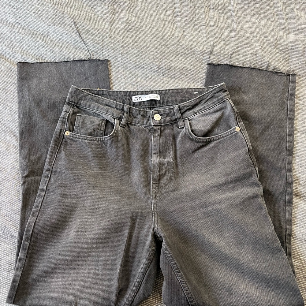 Zara High Waisted Black Jeans